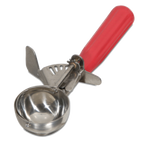 Thumbnail image #1 for JB Prince Hamilton Beach U685 24 Disher #24, 1-3/4 oz, Stainless Steel with Red Plastic Thumb-Press Handle