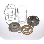 Thumbnail image #1 for AllPoints Foodservice Parts & Supplies 263216 Vapor-Proof Refrigeration Light Fixture with Glass Globe and Wire Guard