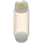 Thumbnail image #1 for AllPoints Foodservice Parts & Supplies 85649 12 oz Clear Squeeze Bottle with Yellow Valve Dispensing Cap
