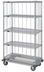 Thumbnail image #4 for Quantum 5-Shelf Mobile Enclosure Wire Shelving Cart, 36 x 18 x 70 Inches, Chrome Plated