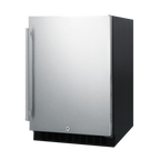 Thumbnail image #1 for Summit Commercial AL54 One-Section Reach-In Refrigerator, Solid Reversible Stainless Steel Door, Black Exterior, Bottom-Mounted