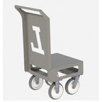 Thumbnail image #2 for Lakeside Manufacturing 155048 Two-Platform Stainless Steel Handcart Dolly, 300 lb Capacity, 30" x 20" Platforms, 8" Casters
