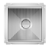Thumbnail image #2 for KoolMore Commercial 24-Inch x 24-Inch Floor Trough Drain with Subway-Style Grating and 4-Inch Drain Connections