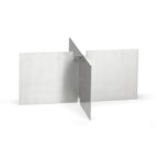 Thumbnail image #1 for Eastern Tabletop Lexus 1531X X-Shaped Multi-Level Stainless Steel Buffet Riser, 5"H (Shelving Not Included)