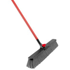 Thumbnail image #1 for Libman Commercial 879 24-Inch Rough-Surface Push Broom with Red Steel Handle and Black Polymer Block Case of 4