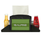 Thumbnail image #2 for Alpine Industries ALP4332-C Interfold Tabletop Napkin Dispenser with Caddy, Black Plastic Case of 10