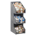 Thumbnail image #1 for Cal-Mil Ashwood 2053-83 3-Tier Gray Wood Condiment Organizer/Display with Clear Acrylic Edges