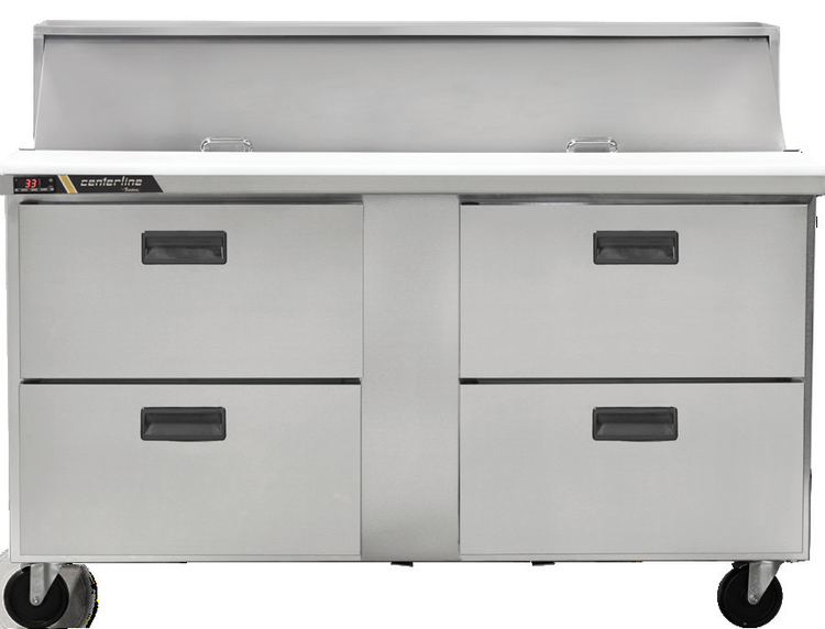 Product image #5 for Centerline by Traulsen CLPT-6024-DW 60-Inch Compact Mega Top Refrigerated Prep Table with 4 Drawers