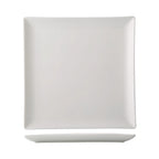 Thumbnail image #1 for CAC China Victoria VCT-6 6" Square Deep Coupe Porcelain Plate, Bone White Case of 3 Dozen