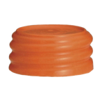 Thumbnail image #1 for TableCraft Products PourMaster N17X Low-Profile Pour Bottle Top, Polyethylene, Orange, Dishwasher Safe Case of 160