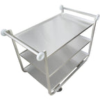 Thumbnail image #1 for IMC/Teddy UT3038-3 Stainless Steel Utility Cart, 3 Solid 30 x 38 in. Shelves, 5 in. Casters