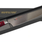 Thumbnail image #2 for JB Prince Mcusta Z248 8 8-1/5" VG-10 Stainless Steel Gyuto Chef's Knife with Red Pakka Wood Handle