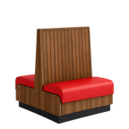 Thumbnail image #1 for ATSMFG ATS AT&S-ADD-KR42-BB GR7 Karender Deuce Booth, single, 30" long x 42" high, Beadboard back, Upholstery and foam fitted over a computer-cut