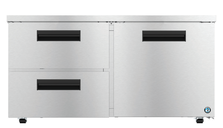 Product image #5 for Hoshizaki Steelheart Two-Section Undercounter Low Profile Refrigerator with 1 Door and 2 Drawers, 60 Inch, 15.1 Cu. Ft.