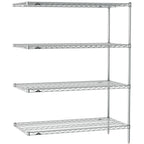Thumbnail image #1 for Metro Super Erecta SE-2154C-63-A4 Chrome Wire Add-On Shelving Unit, 4 Shelves, 54"W x 21"D x 63"H