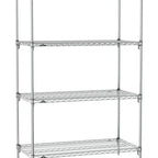 Thumbnail image #1 for Metro Super Erecta SA-2460C-74-S4 Super Adjustable Wire Stationary Starter Shelving Unit, 60"W x 24"D x 74"H, 600 lb. capacity per shelf, 2000 lb.