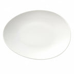 Thumbnail image #1 for Libbey Driftstone DRI-8-D Porcelain Oval Coupe Plate, 13-3/4" x 10-1/8", Satin Matte Driftwood Finish