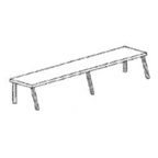 Thumbnail image #1 for Piper Products/Servolift Eastern Reflections ROHS-50 Cafeteria-Style Overhead Shelf, 14 in, for 50 in Unit, 3 Openings, Without Plexiglas