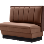 Thumbnail image #1 for ATSMFG ATS AT&S-AS-LX36-6CH GR6 Alex Vinyl Standard Booth, single, 48" long x 36" high, 6-channel back, removable sinuous spring double-stitch