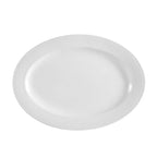 Thumbnail image #1 for CAC China Boston BST-13 Porcelain Oval Platter with Embossed Rim, 11-3/4" x 7-3/4" x 1" 1 Dozen