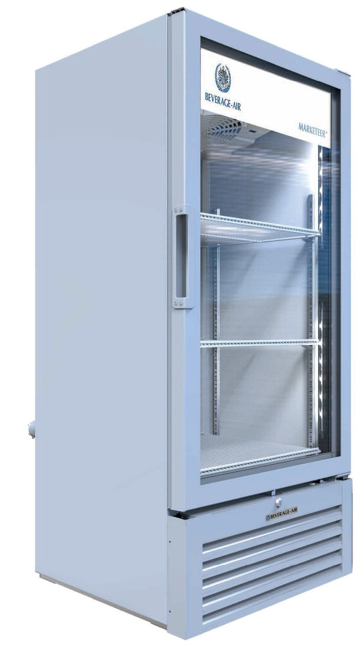 Product image #5 for Beverage-Air Marketeer MT10-1W 1-Section White Hinged Glass Door Merchandiser Refrigerator, 9.43 Cu. Ft.