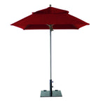 Thumbnail image #1 for Grosfillex Windmaster 98668231 Square Patio Umbrella, 6-1/2 ft., 1-1/2 in. Aluminum Pole, Terra Cotta