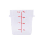 Thumbnail image #1 for CAC China FS1P-SQ8C Food Storage Container, 8 qt., Square, Clear Polycarbonate, Stackable Case of 24