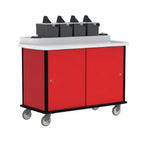 Thumbnail image #1 for Lakeside Manufacturing Condi Express 70430 Condiment Cart, 69-1/2"W x 25"D x 44-1/2"H, 6 Pumps, 2 Portion Cup Dispensers