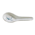 Thumbnail image #1 for Thunder Group Blue Bamboo 7002BB Melamine Chinese Soup Spoon, 1/2 oz., 4-3/4" x 1-3/8" Case of 100 Dozen