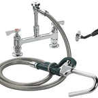 Thumbnail image #4 for Krowne Royal Series 20-208L Deck-Mount Pot Filler Assembly with Hook Self-Closing Valve, 8-Inch Adjustable Centers, 72-Inch Flexible Hose