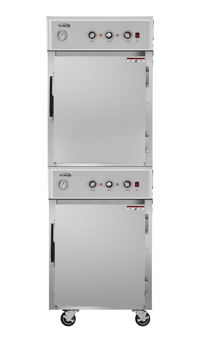 Product image #6 for KoolMore Mobile Insulated Heated Holding Cabinet with 2 Split Doors and 4 Full-Size Pan Capacity