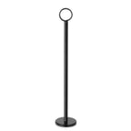 Thumbnail image #1 for New Star Foodservice Inc. 27716 12-Inch Black Table Number Holder with Stainless Steel Ring Clip Case of 72 Dozen