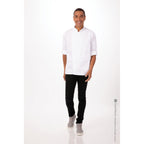 Thumbnail image #1 for Chef Works Hartford BCLZ008-WHT-6XL Men's White Poly/Cotton Long-Sleeve Chef Coat, 6XL