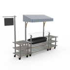 Thumbnail image #1 for Steelite International Mogogo, Modular MGCMLA01GSWW Classic Canopy Cooling Station, 130"W x 29 1/2"D x 96"H