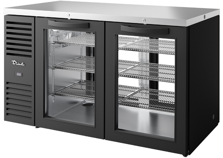 Product image #5 for True Premier Bar 60-Inch Pass-Thru 2-Section Refrigerated Back Bar Cooler with 4 Glass Doors