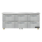 Thumbnail image #1 for Continental Refrigerator Designer Line D72N-U-D 72-Inch 3-Section Undercounter Refrigerator with 6 Drawers, Stainless Steel