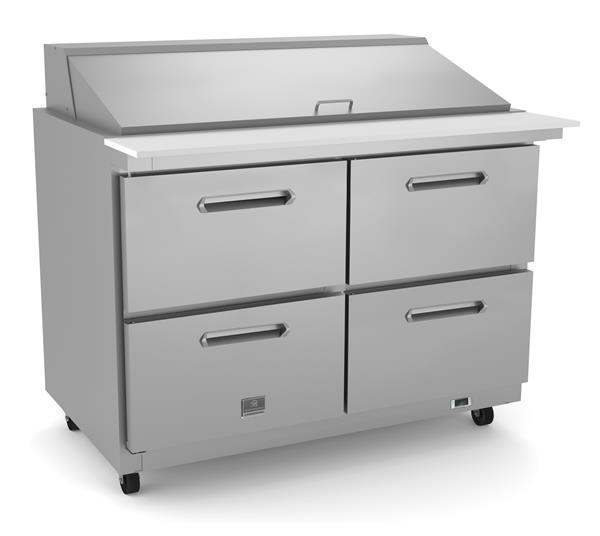 Product image #6 for Kelvinator Commercial 48-Inch Two-Section Mega Top Refrigerated Sandwich/Salad Prep Table with 4 Drawers