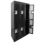 Thumbnail image #1 for Omcan 46871 Locker, 2-tier, mesh doors, 3-bank, steel, black