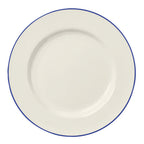Thumbnail image #1 for Steelite International HL Ivory HL20463929 Round China Plate, 8-1/4 in, Rolled Edge, Blue Line Case of 3 Dozen