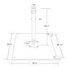 Thumbnail image #2 for California Umbrella CRL100 Galvanized Steel Umbrella Base with Casters, 105 lb Plate, 1-5/8 in. Inside Diameter