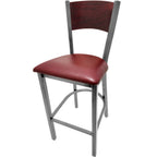 Thumbnail image #1 for Oak Street SL2150CCS-1-P Commercial Bar Stool, Solid Birch Plywood Back, Welded Steel Frame, Footrest