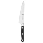 Thumbnail image #1 for Zwilling J.A. Henckels Pro 1002858 Serrated Prep Knife, 5-1/2-inch Forged High-Carbon Steel Blade, Black Polymer Handle