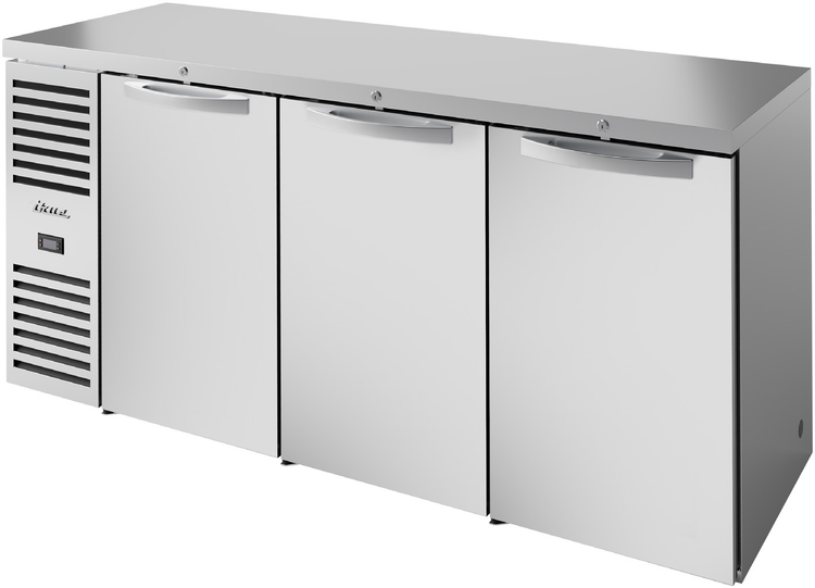 Product image #5 for True Premier Bar 84-Inch Three-Section Stainless Steel Back Bar Cooler with 3 Locking Solid Doors