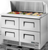 Thumbnail image #5 for True 48-Inch Two-Section Drawered Sandwich/Salad Prep Table with 4 Drawers, 18-Pan Top, R290 Hydrocarbon Refrigeration