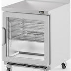 Thumbnail image #1 for Infrico USA IUC-UC36RWCR 36.5 in. One-Section Worktop Refrigerator with Self-Closing Glass Door, Stainless Steel Exterior
