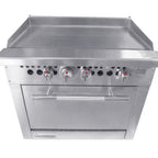 Thumbnail image #2 for Connerton CN36-36G 36" Gas Restaurant Range with 36" Griddle, 1" Polished Steel Top and Standard Oven