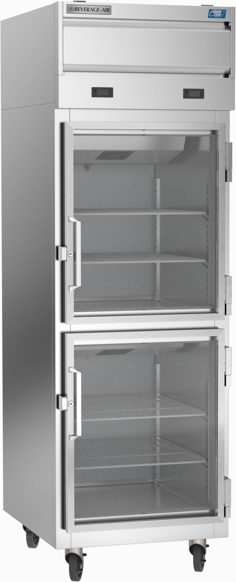 Product image #6 for Beverage-Air Cross Temp 2-Section Convertible Reach-In Refrigerator/Freezer with Glass Doors