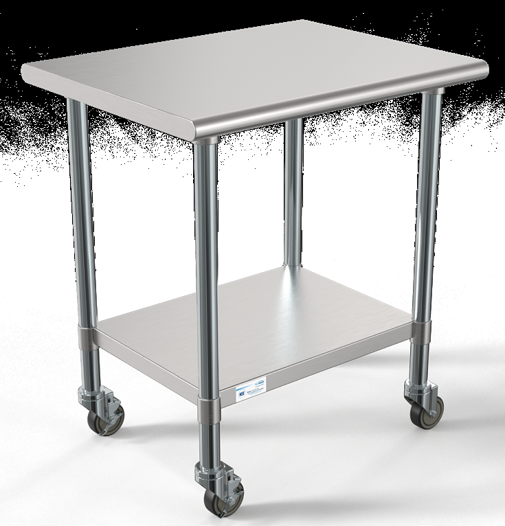 Product image #4 for KoolMore Stainless Steel Work Table with Undershelf and Locking Casters, 30 x 24 x 34 Inches