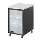 Thumbnail image #1 for Blue Air FSE LLC BBB23-1SG-HC One-Section Back Bar Cooler, 23-3/8"W, Rear-Mounted Refrigeration, Stainless Steel Top, Glass Door