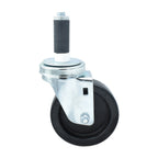 Thumbnail image #1 for BK Resources 4SBR-1RA-LDP 4" Polyolefin Swivel Stem Caster, 300 lb Capacity, 1" Expanding Stem